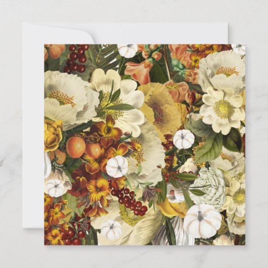 Invitation Dîner d'action de grâces (Dos)