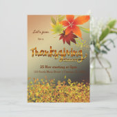 Invitation Dîner d'action de grâces (Debout devant)