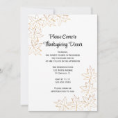 Invitation Dîner d'action de grâces à la feuille d'érable (Devant)