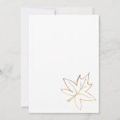 Invitation Dîner d'action de grâces à la feuille d'érable (Dos)