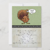 Invitation Dîner d'action de grâces amusant (Devant)