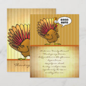 Invitation Dîner d'action de grâces amusant (Devant / Derrière)