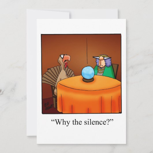 Invitation Dîner d'action de grâces amusant (Devant)