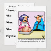 Invitation Dîner d'action de grâces amusant (Devant / Derrière)