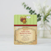 Invitation Dîner d'action de grâces amusant (Debout devant)