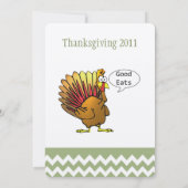 Invitation Dîner d'action de grâces amusant (Dos)