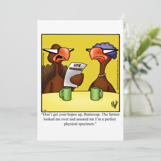 Invitation Dîner d'action de grâces amusant (Debout devant)