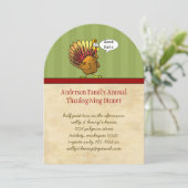 Invitation Dîner d'action de grâces amusant (Debout devant)