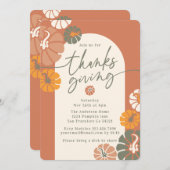 Invitation Dîner d'action de grâces Arch Fall Terracotta Citr (Devant / Derrière)