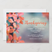 Invitation Dîner d'action de grâces Auburn Feuilles d'automne (Devant)