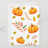 Invitation Dîner d'action de grâces aux couleurs Citrouilles (Dos)