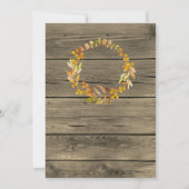 Invitation Dîner d'action de grâces Bois de grange rustique (Dos)