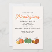 Invitation Dîner d'action de grâces Citrouille d'automne (Devant)