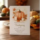 Invitation Dîner d'action de grâces Citrouille de moisson | B
