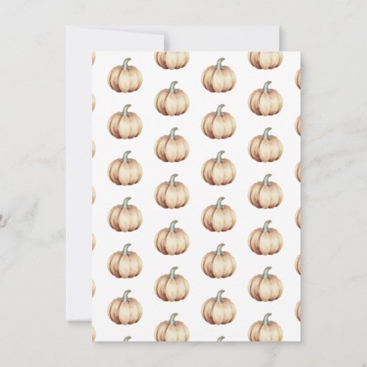 Invitation Dîner d'action de grâces citrouille et vignes | BL (Dos)