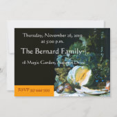 Invitation Dîner d'action de grâces, citrouilles, FRUITS ET G (Dos)