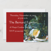 Invitation Dîner d'action de grâces, citrouilles, FRUITS ET G (Dos)