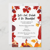 Invitation Dîner d'action de grâces d'automne (Devant)