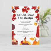 Invitation Dîner d'action de grâces d'automne (Debout devant)