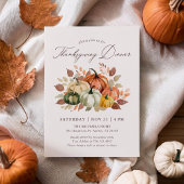Invitation Dîner d'action de grâces d'automne Citrouille