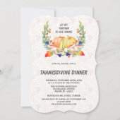 Invitation Dîner d'action de grâces d'automne Citrouilles (Devant)