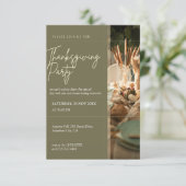 Invitation Dîner d'action de grâces d'automne moderne (Debout devant)