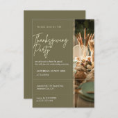 Invitation Dîner d'action de grâces d'automne moderne (Devant / Derrière)