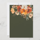 Invitation dîner d'action de grâces de terre d'automne (Dos)