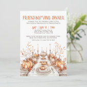 Invitation Dîner d'action de grâces Dîner d'action d'amitié (Debout devant)