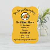 Invitation Dîner d'action de grâces en Citrouille tarte Orang (Debout devant)