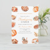 Invitation Dîner d'action de grâces en Turquie (Debout devant)