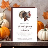 Invitation Dîner d'action de grâces en Turquie vintage