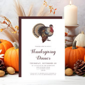 Invitation Dîner d'action de grâces en Turquie vintage