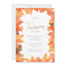 Dîner d'action de grâces Feuilles d'automne
