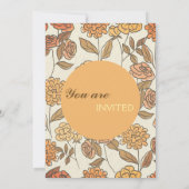 Invitation Dîner d'action de grâces - Fleurs d'action personn (Dos)