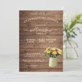 Invitation Dîner d'action de grâces florale de Chrysantememum (Debout devant)