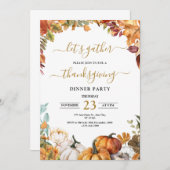 Invitation Dîner d'action de grâces Invitation, Remercions (Devant / Derrière)