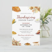 Invitation Dîner d'action de grâces minimaliste simple (Debout devant)