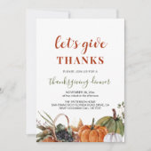 Invitation Dîner d'action de grâces minimaliste simple (Devant)