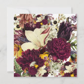 Invitation Dîner d'action de grâces pour les amis Flores d'au (Dos)