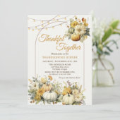 Invitation Dîner d'action de grâces Russe Citrouille Automne  (Debout devant)