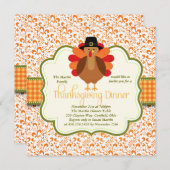 Invitation Dîner d'action de grâces rustique élégant (Devant / Derrière)