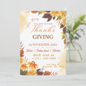Invitation Dîner d'action de grâcesInvitation modèle (Debout devant)