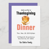 Invitation Dîner d'action de grill Turquie (Devant / Derrière)