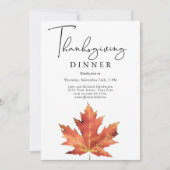 Invitation Dîner d'action de la aquarelle (Devant)