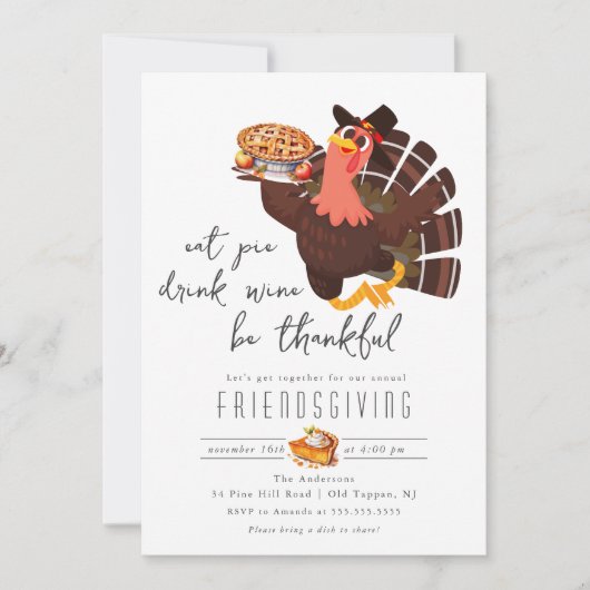 Invitation Dîner d'action de la Turquie (Devant)