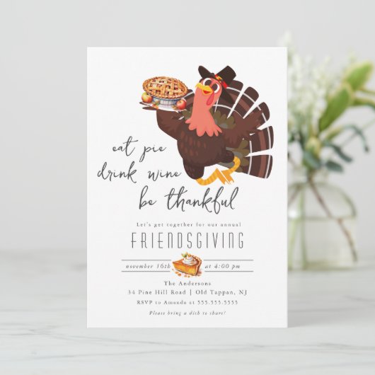 Invitation Dîner d'action de la Turquie (Debout devant)