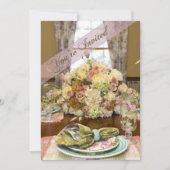 Invitation Dîner Dames (Parcours De Table Florale) (Devant)