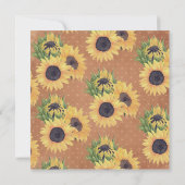 Invitation Dîner d'amitié Sunflowers Citrouilles Bottes (Dos)