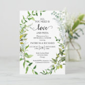 Invitation Dîner D'Amour Et De Pizza De Verdure (Debout devant)